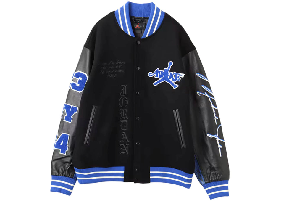 Jordan x Awake NY Varsity Jacket Black/Game Royal