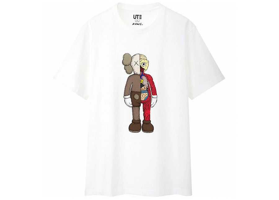 T-shirt KAWS x Uniqlo Flayed (tailles américaines) Blanc