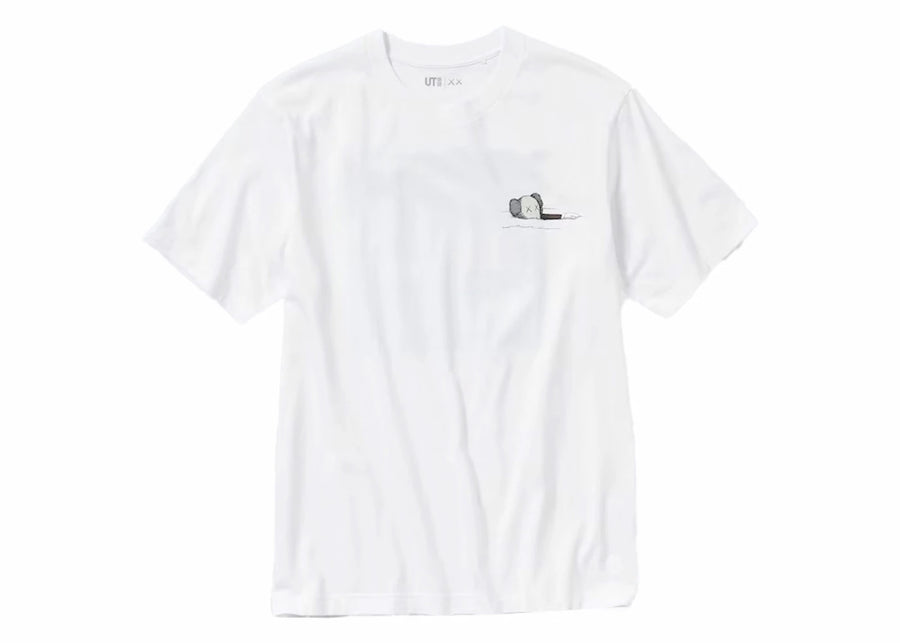 T-shirt à manches courtes KAWS x Uniqlo UT, couverture d'artbook (tailles américaines), blanc