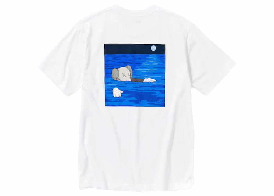 T-shirt à manches courtes KAWS x Uniqlo UT, couverture d'artbook (tailles américaines), blanc