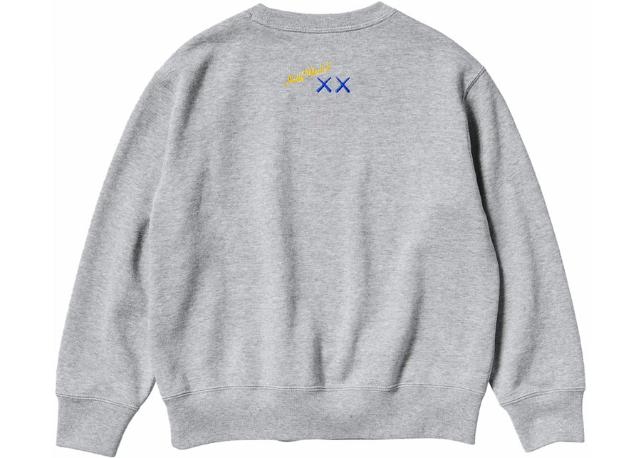 Sweat-shirt gris KAWS x Uniqlo Warhol Graphic 472951
