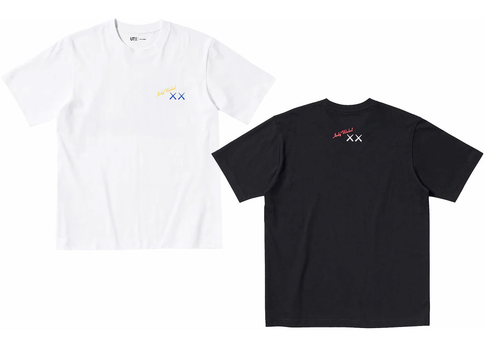 KAWS x Uniqlo Warhol UT Graphic 476351/471321 T-shirt Set White/Black