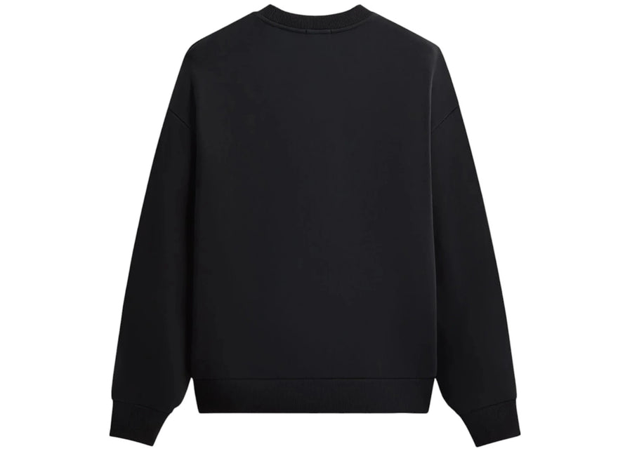 Kith Classic Logo Leopard Applique Nelson Crewneck Sweat Noir