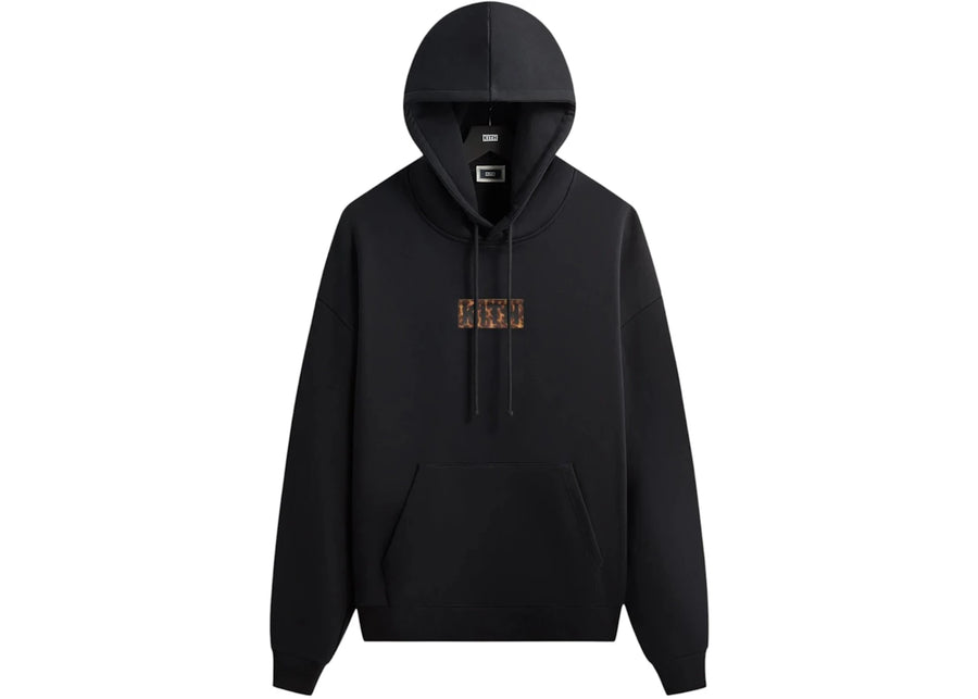 Kith Classic Logo Leopard Applique Nelson Hoodie (SS26) Black