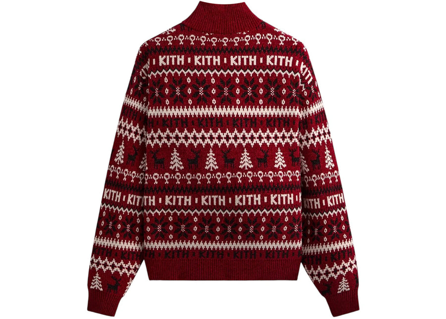 Kith Kithmas Chenille Fair Isle Quart de Zip Allure