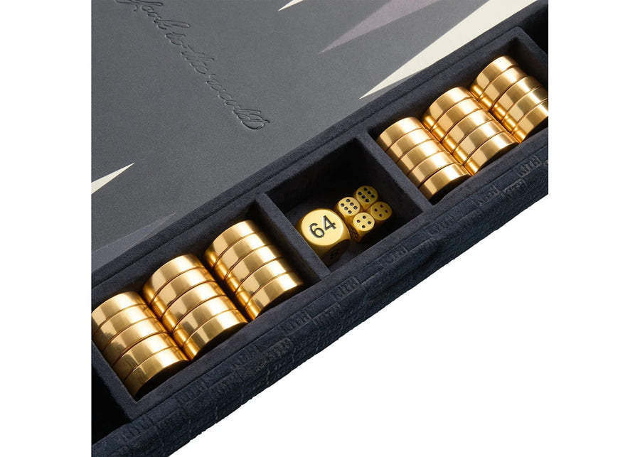 Kith Kithmas Monogram Debossed Suede Backgammon Set Ink
