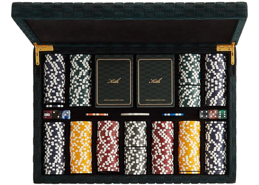 Kith Kithmas Monogram Debossed Suede Poker Set Stadium
