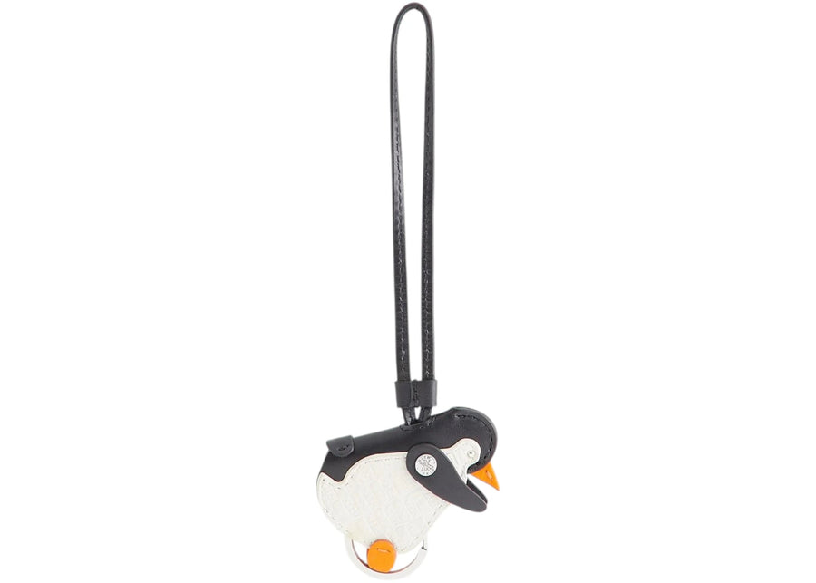 Kith Kithmas Monogram Leather Penguin Bag Charm Black