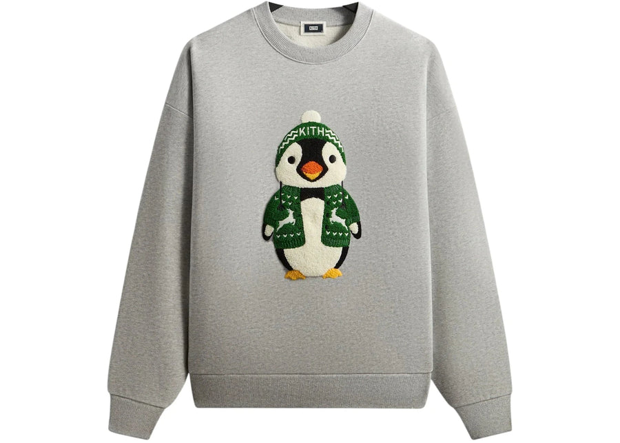 Kith Kithmas Penguin Nelson Crewneck Medium Heather Grey
