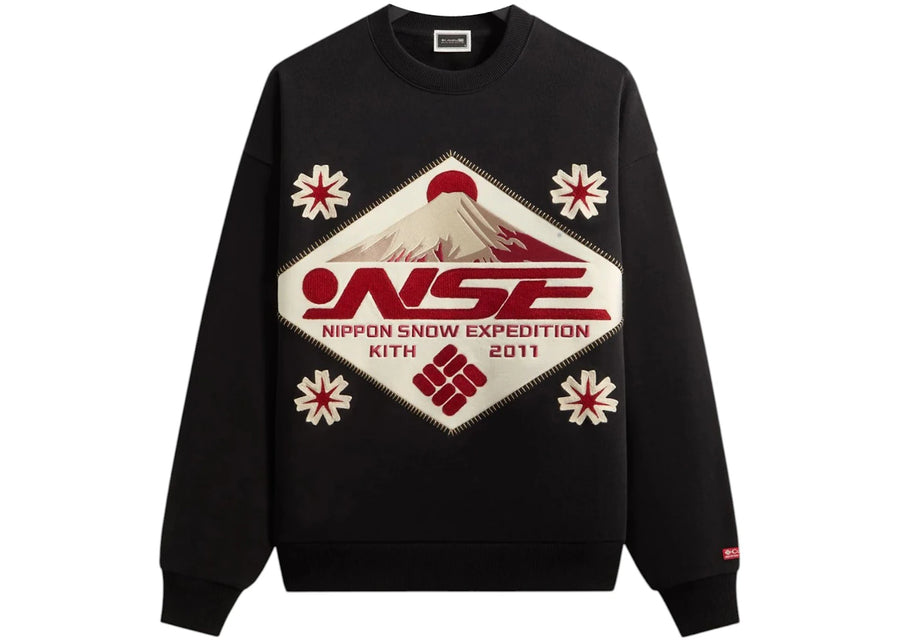 Kith x Columbia Patch Crewneck Black