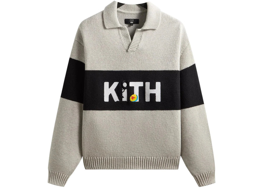 Kith x Disney Pixar Nelson Rugby Sweater Light Heather Grey