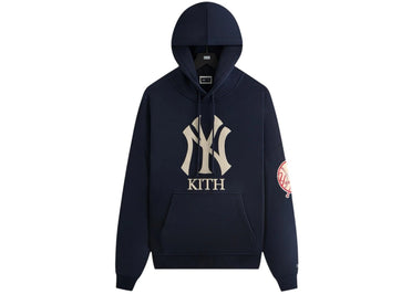 Kith x New York Yankees Plush Fleece Cropped Braxton Hoodie Nocturnal