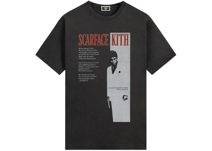 T-shirt vintage noir Kith x Scarface, affiche du film