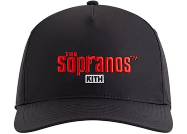 Kith x The Sopranos Nylon Bay Low Pinch Crown Snapback Black