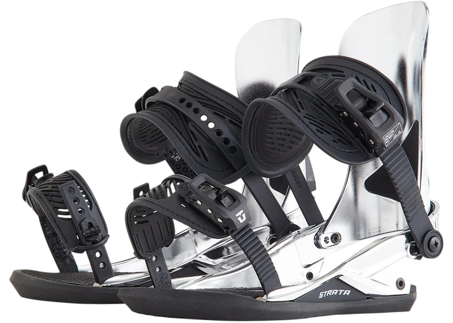 Fixation de snowboard Kith x Union Binding Company Strata Chrome