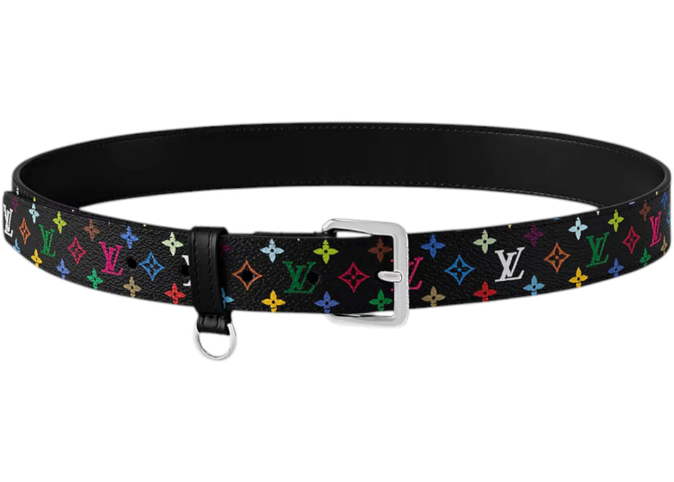 Louis Vuitton x Takashi Murakami LV D-Ring 30mm Belt Black Multicolored