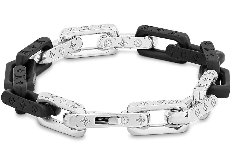 Louis Vuitton Bracelet Monogram Chain Silver-tone/Black