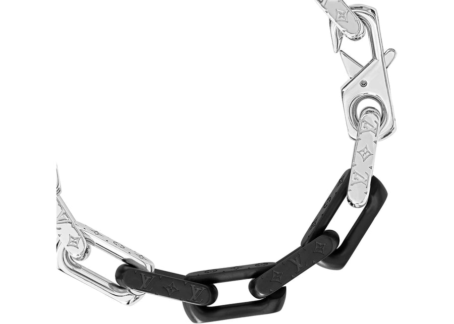 Bracelet Louis Vuitton Monogram Chain argenté/noir