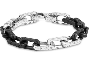 Louis Vuitton Bracelet Monogram Chain Silver-tone/Black