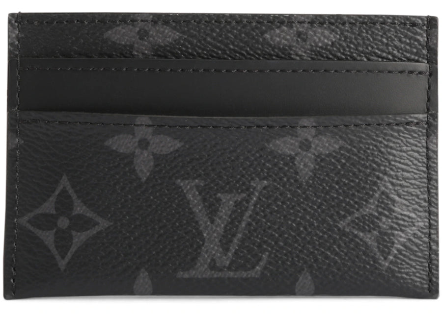 Louis Vuitton Porte-Cartes Porte Cartes Double Monogram Eclipse Noir/Gris