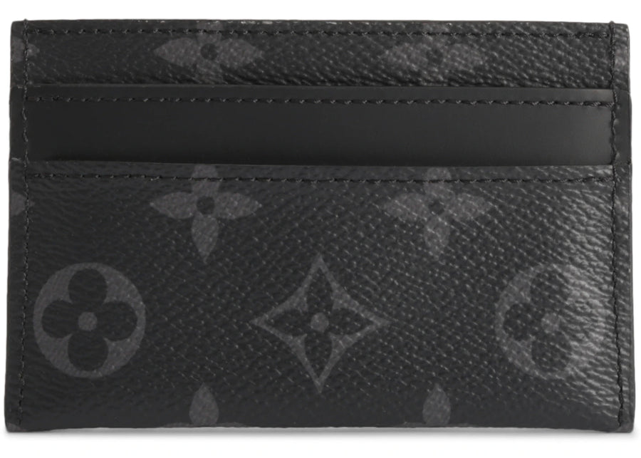 Louis Vuitton Porte-Cartes Porte Cartes Double Monogram Eclipse Noir/Gris
