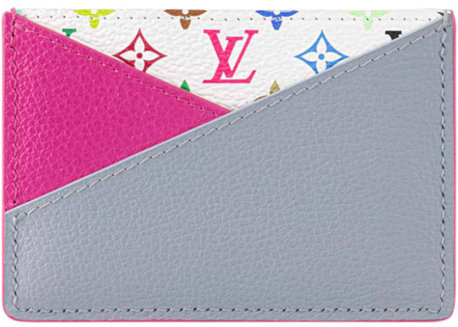 Porte-cartes croisé Louis Vuitton x Takashi Murakami Multicolore/Bleu Kabira/Rose