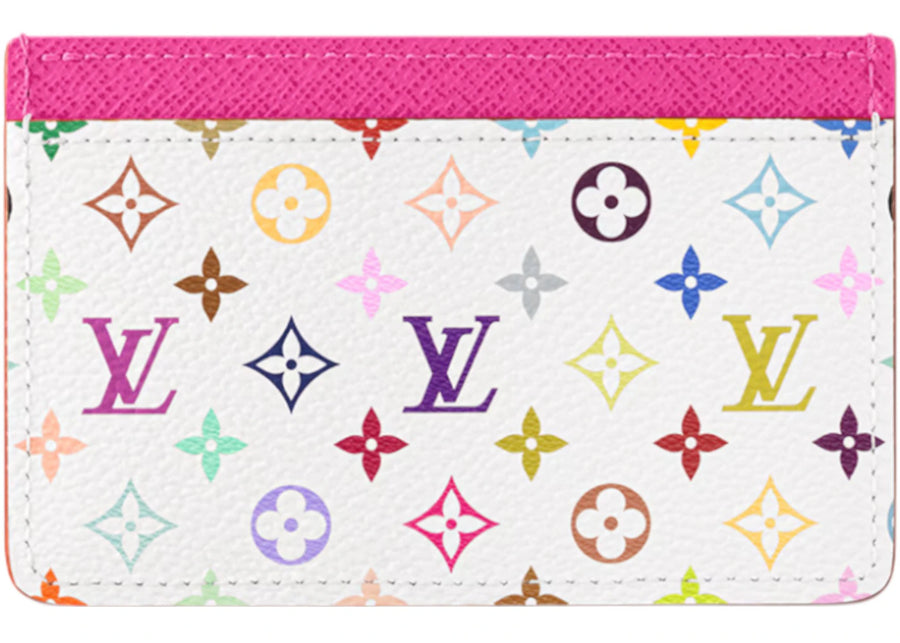 Porte-cartes Louis Vuitton x Takashi Murakami Blanc Multicolore