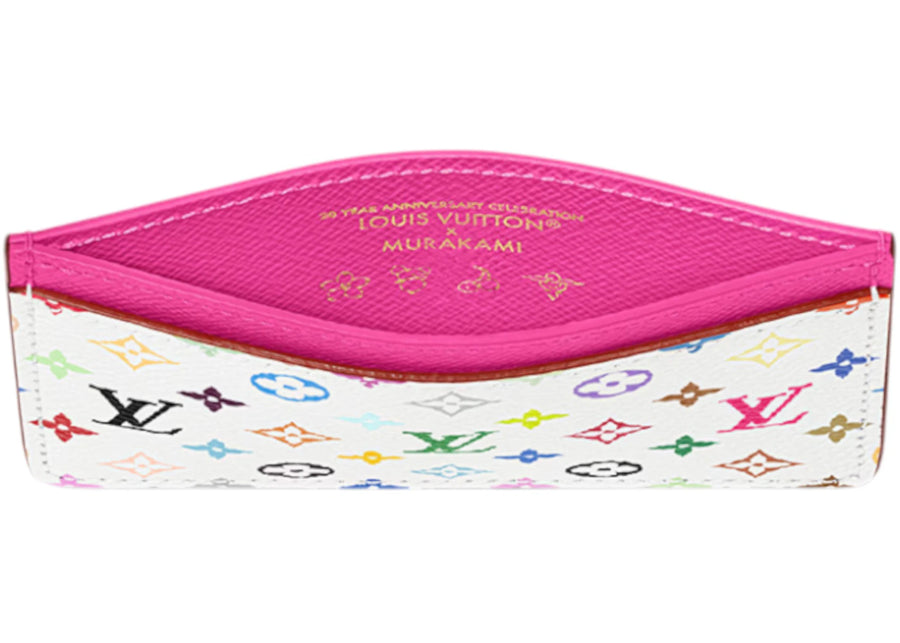 Porte-cartes Louis Vuitton x Takashi Murakami Blanc Multicolore