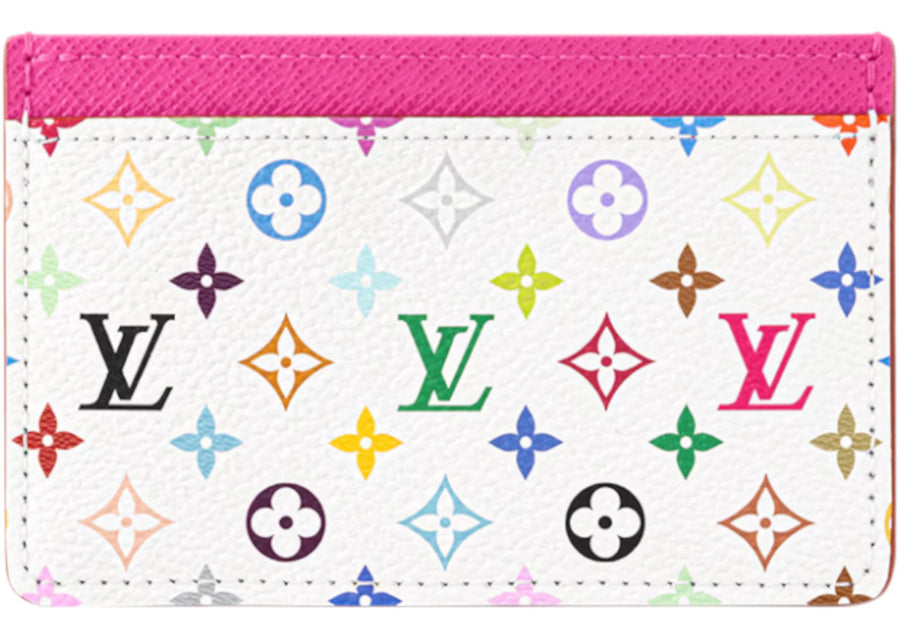 Porte-cartes Louis Vuitton x Takashi Murakami Blanc Multicolore