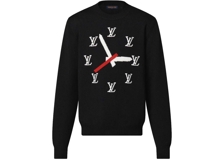 Louis Vuitton Clock Instarsia Pullover Black