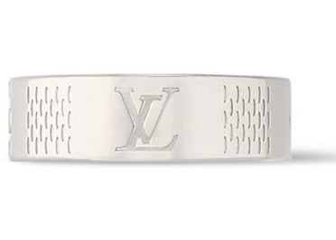 Louis Vuitton Damier Staples Thin Ring Silver