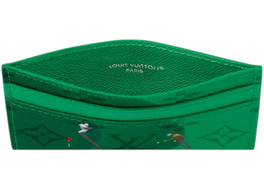 Étui double pour cartes de golf Louis Vuitton vert