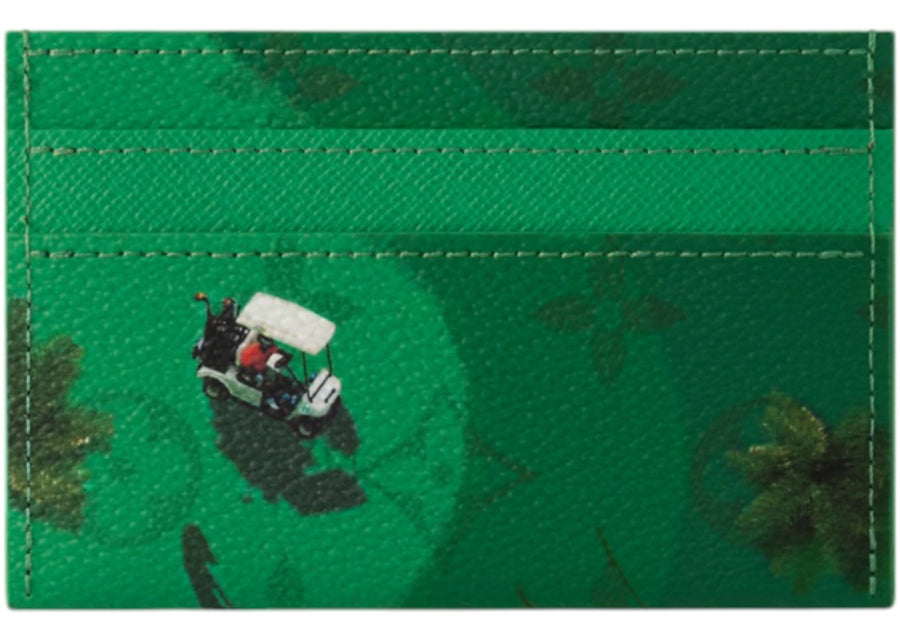 Étui double pour cartes de golf Louis Vuitton vert