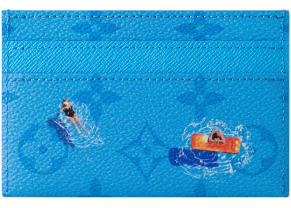 Louis Vuitton Pool Double Card Case Blue Lagoon