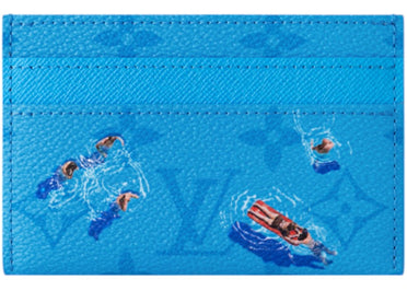 Louis Vuitton Pool Double Card Case Blue Lagoon