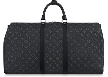 Louis Vuitton Keepall Bandouliere Monogram Eclipse 55 Black/Grey
