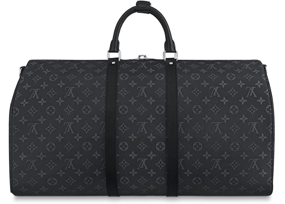 Louis Vuitton Keepall Bandouliere Monogram Eclipse 55 Black/Grey
