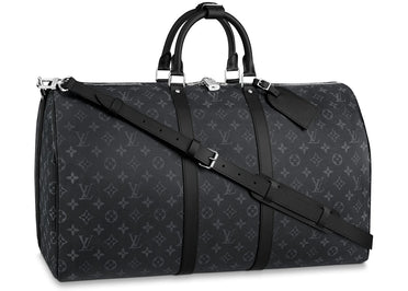 Louis Vuitton Keepall Bandouliere Monogram Eclipse 55 Black/Grey