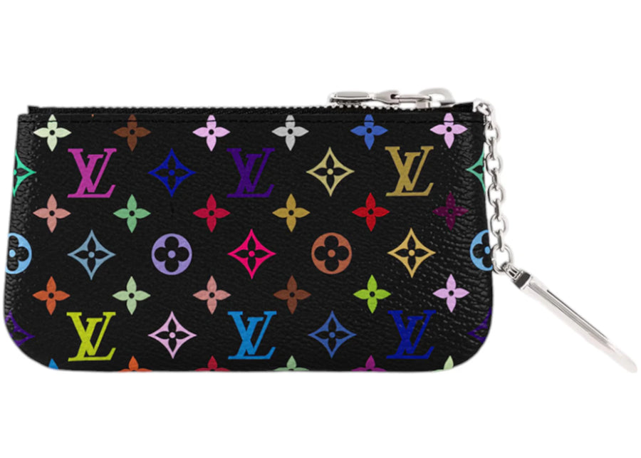 Pochette à clés Louis Vuitton x Takashi Murakami noire multicolore