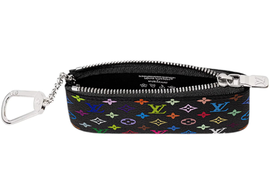 Pochette à clés Louis Vuitton x Takashi Murakami noire multicolore