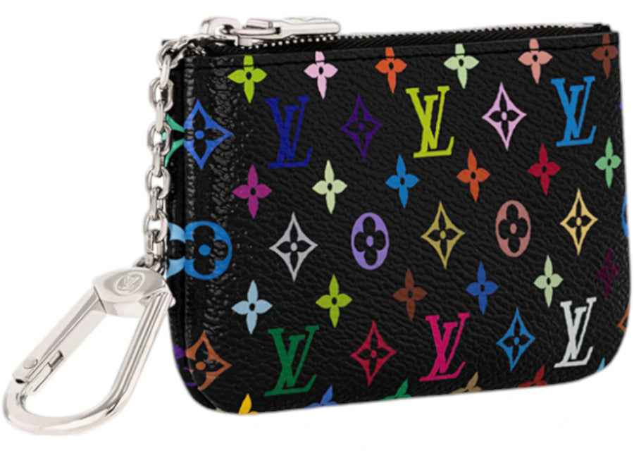 Pochette à clés Louis Vuitton x Takashi Murakami noire multicolore