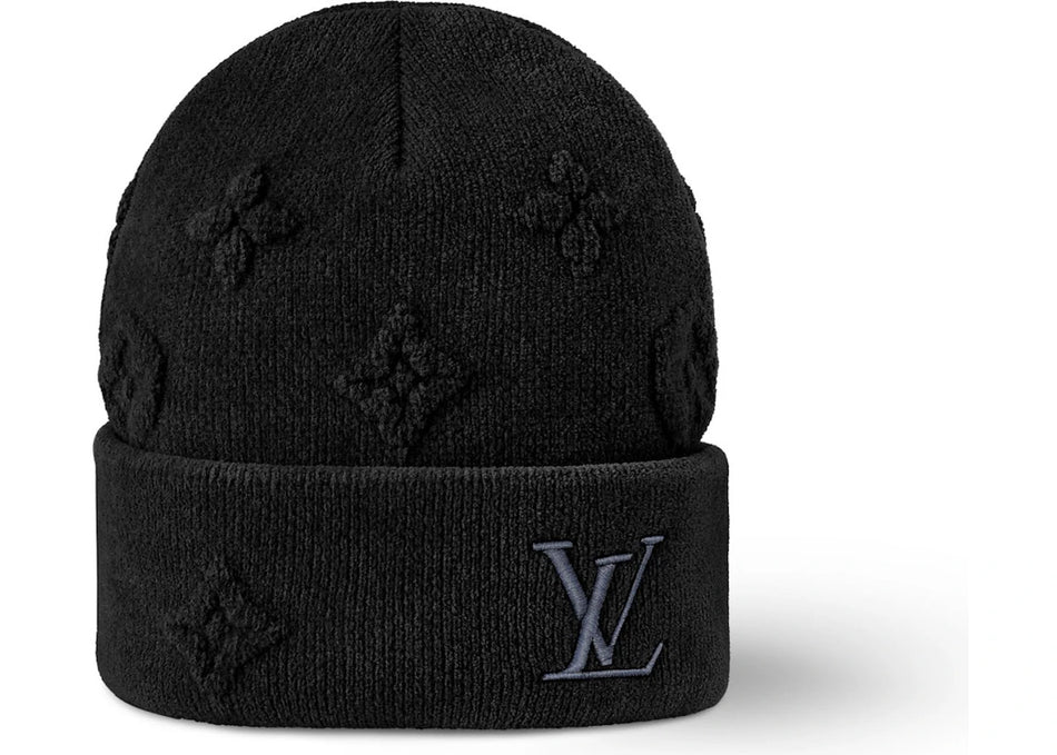 Louis Vuitton LV Crush Monogram Beanie Black