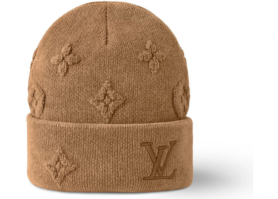 Louis Vuitton LV Crush Monogram Beanie Camel