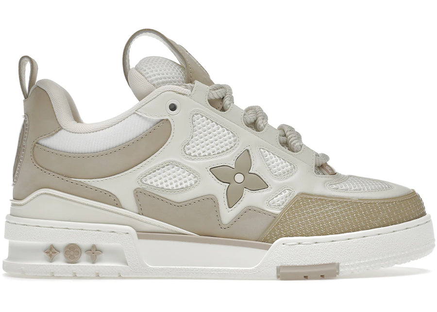 Baskets Louis Vuitton LV Skate Beige et Blanc