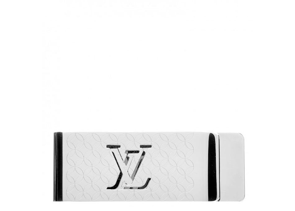 Louis Vuitton Money Clip Champs-Elysees Engraved Silver