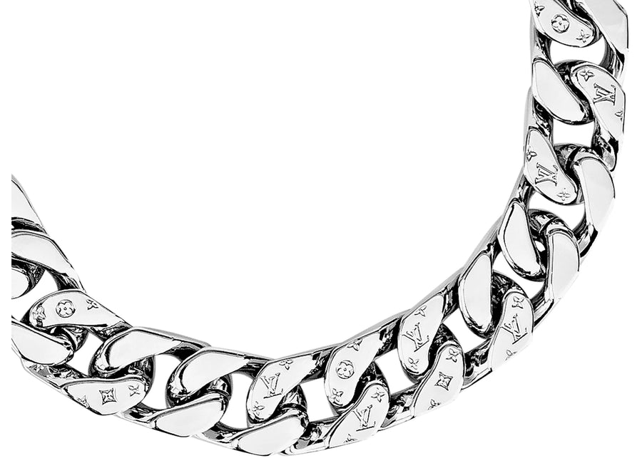 Collier Louis Vuitton à maillons argentés