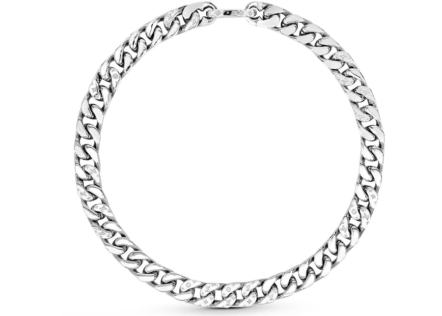 Collier Louis Vuitton à maillons argentés