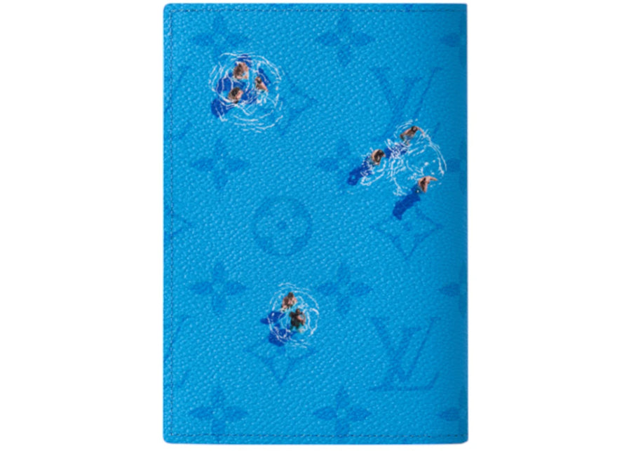 Housse de passeport Louis Vuitton Piscine Lagon Bleu