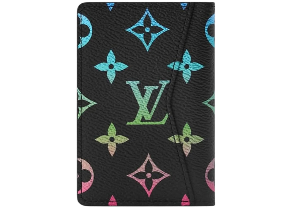 Louis Vuitton Pocket Organizer Monogram Iridescent Gradient Black