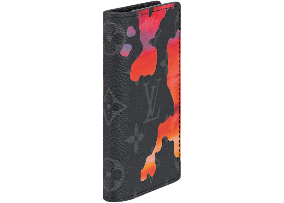 Louis Vuitton Pocket Organizer Sunrise Monogram Eclipse Black/Grey/Red Multi